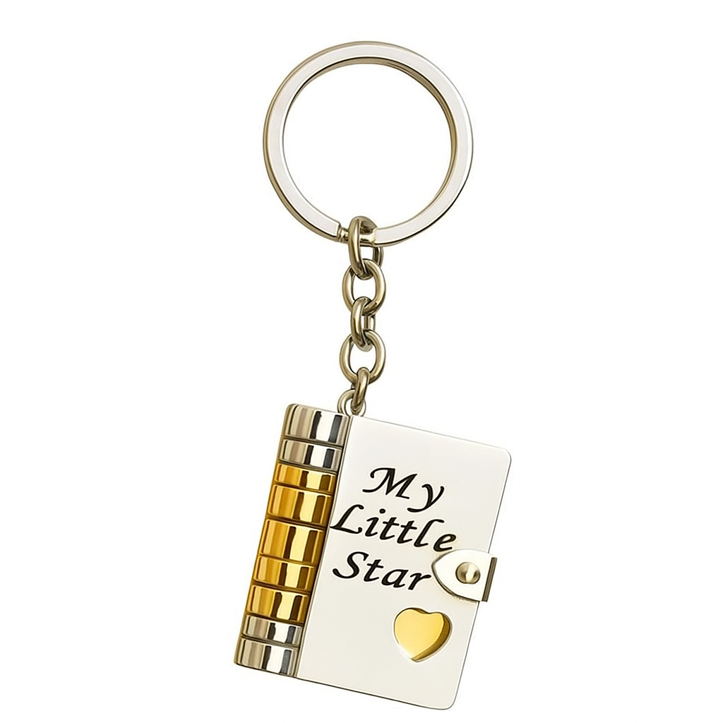 Personalized My Little Star Book Necklace – A Letter to My Daughter in a Locket, Adjustable Pendant with Message Inside, Meaningful Jewelry Gift