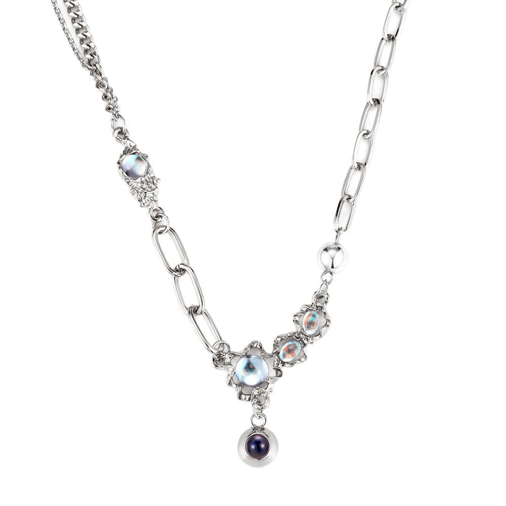 Personalized Photo Necklace Projection Moonlight Gem Necklace Anniversary Gifts for Her
