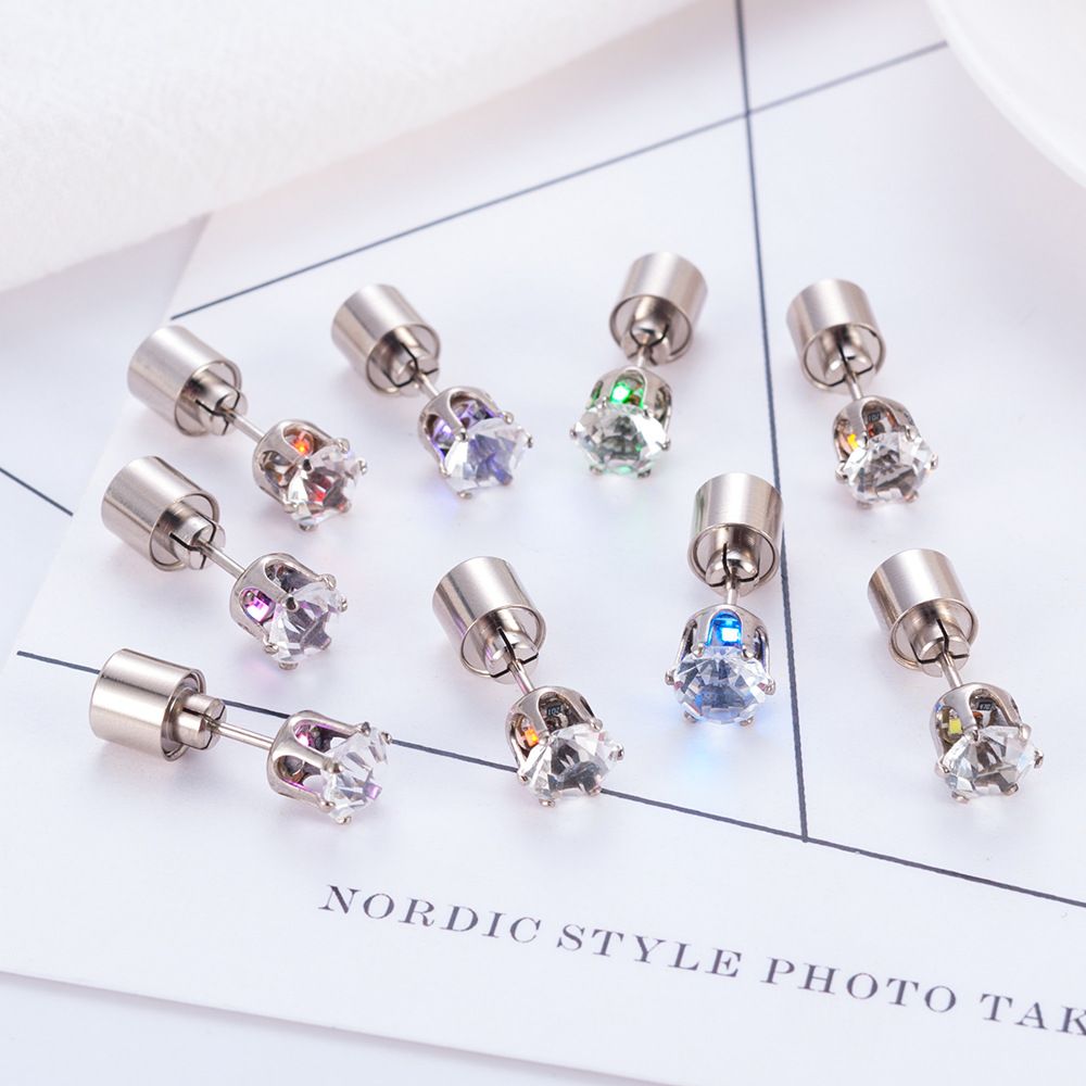 LED Colorful Luminous Earrings Flashing Light up Stud Accessories for Party