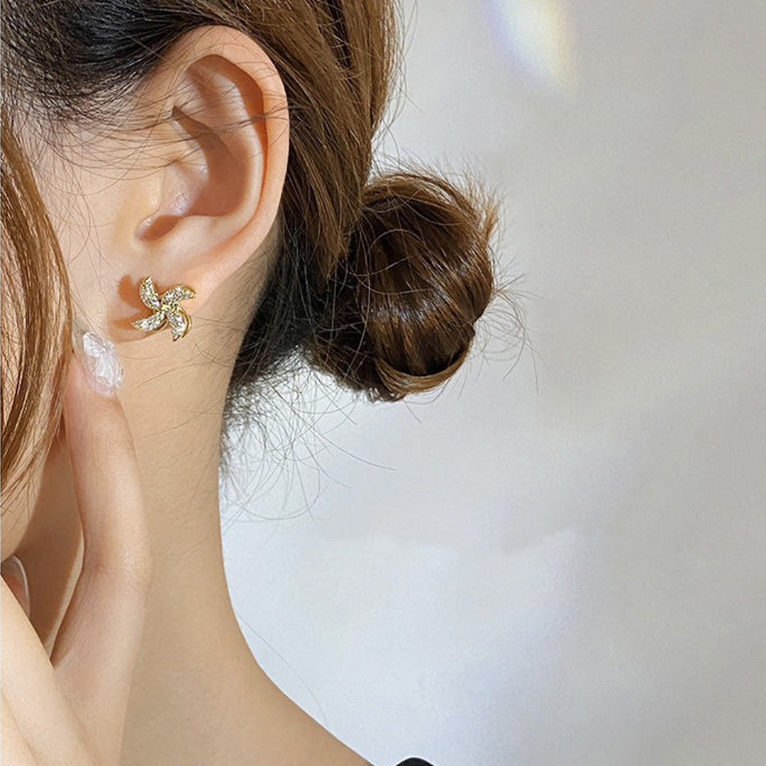Gifts For Ladies, Rotating Small Windmill Earrings, Temperament Earrings