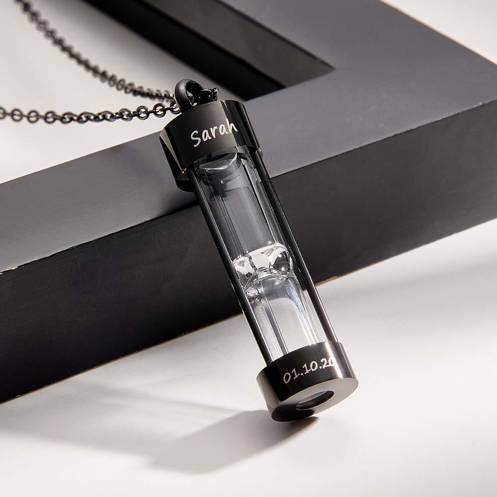 Custom Name Necklace Hourglass Remember Gift