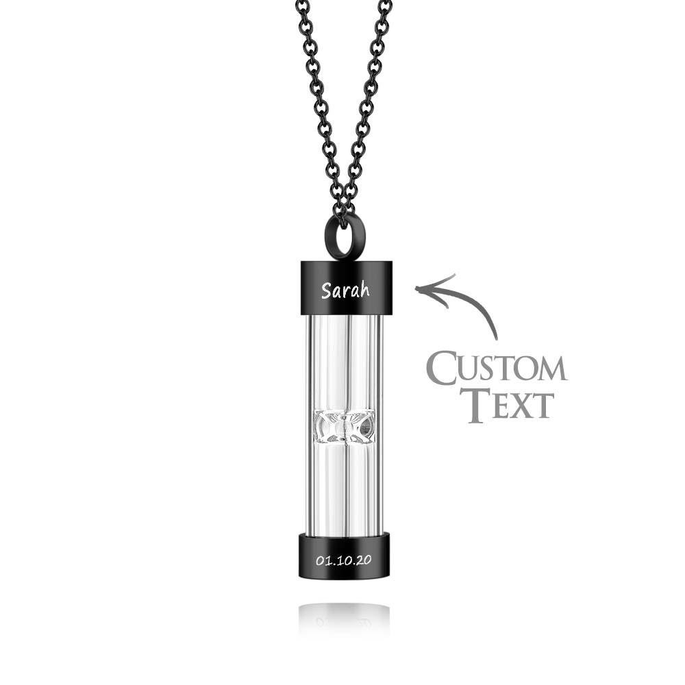 Custom Name Necklace Hourglass Remember Gift