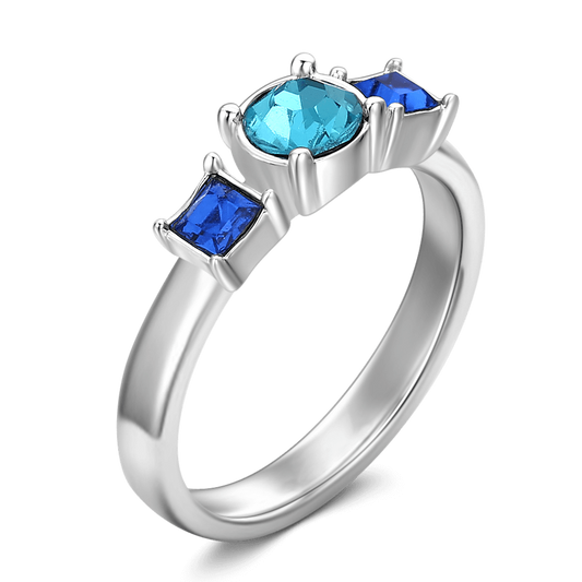 Personalised Birthstone Ring Silver