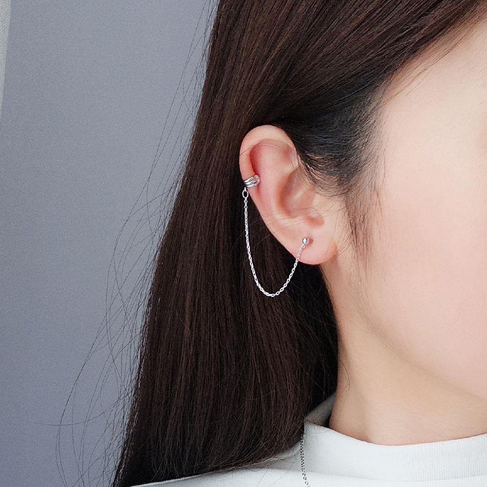 Three-ring Ear Bone Clip Ear Lines Sterling Silver