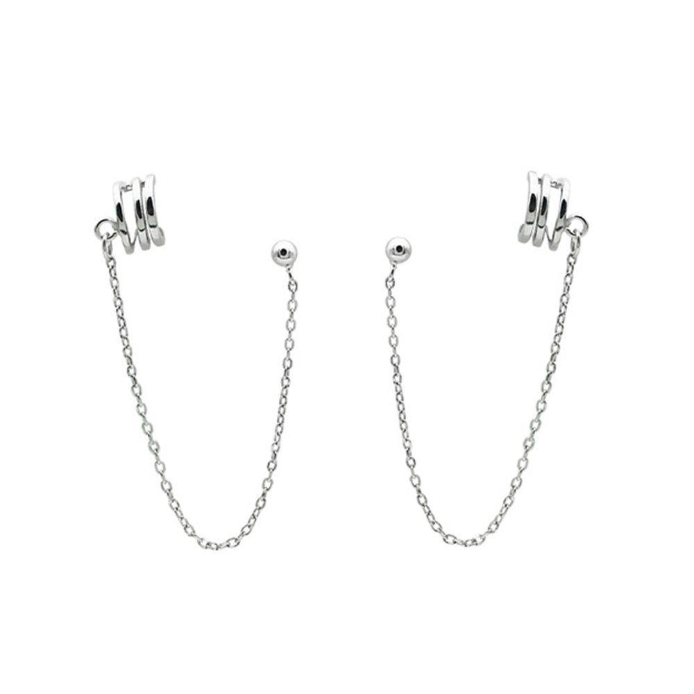 Three-ring Ear Bone Clip Ear Lines Sterling Silver