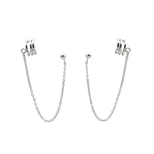 Three-ring Ear Bone Clip Ear Lines Sterling Silver