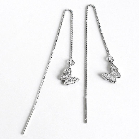 Butterfly Ear Lines Sterling Silver