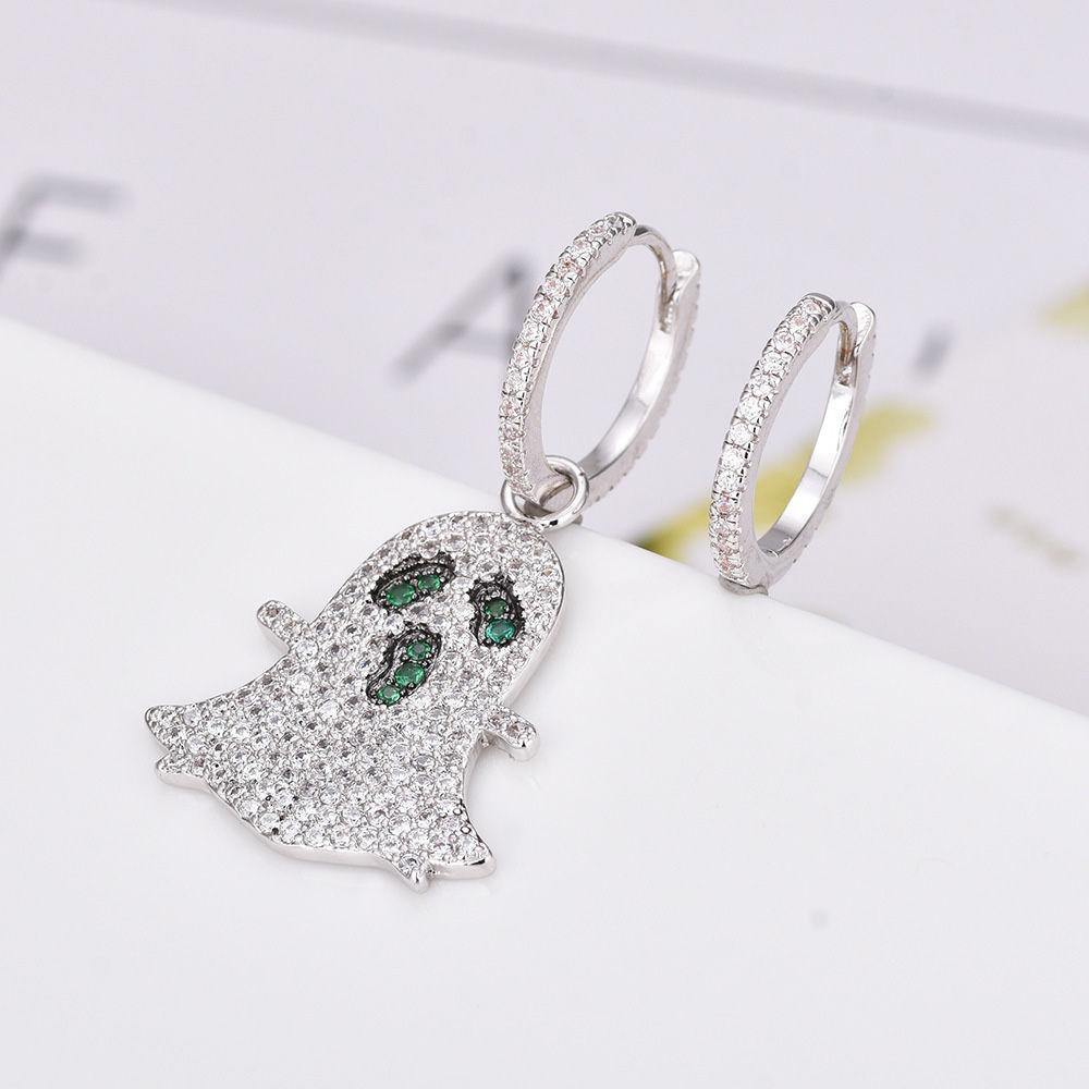 Ghost Drop Earrings Asymmetry Jewelry