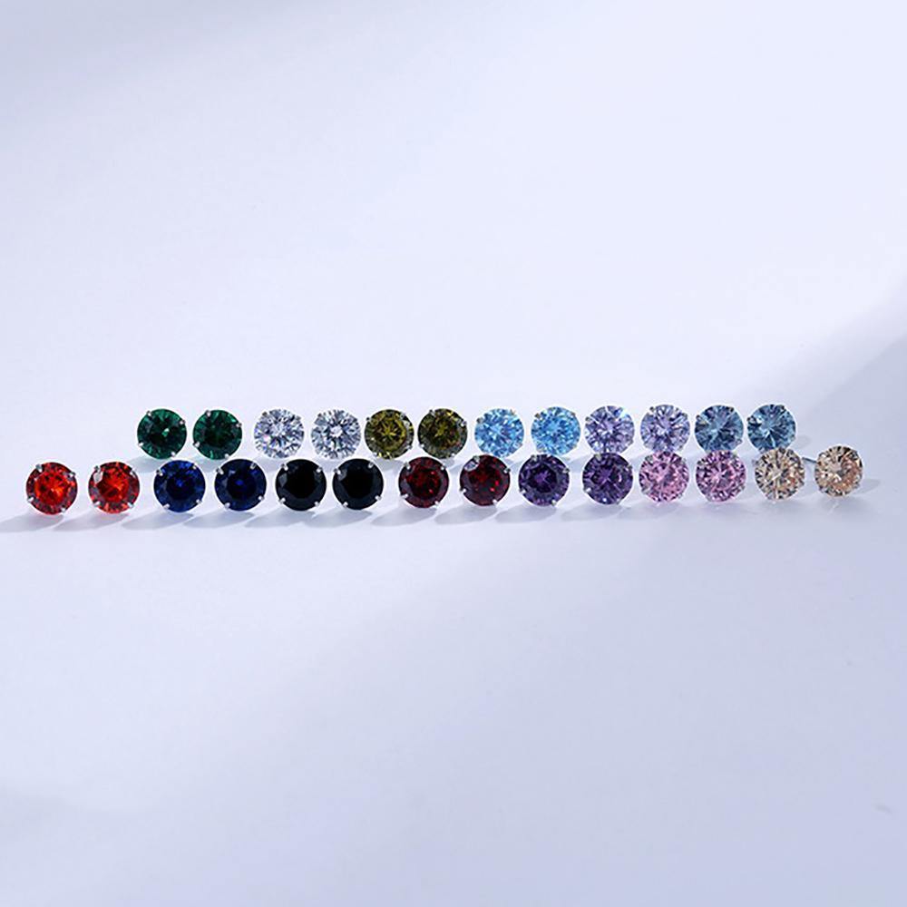 Earrings June Moonlight Diamond Shape Silver 6MM