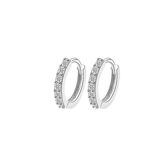 Elegant Earrings White Silver