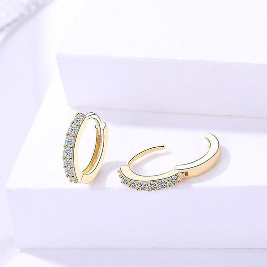 Elegant Earrings Gold Plated Silver