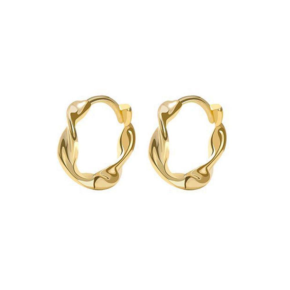 Irregular Earrings Gold Plated Silver