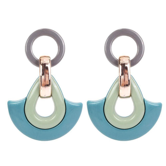 Stylish Earrings Blue Acrylic