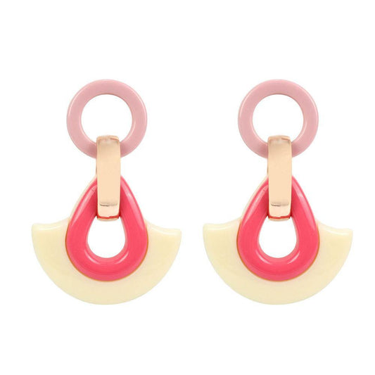 Stylish Earrings White Acrylic