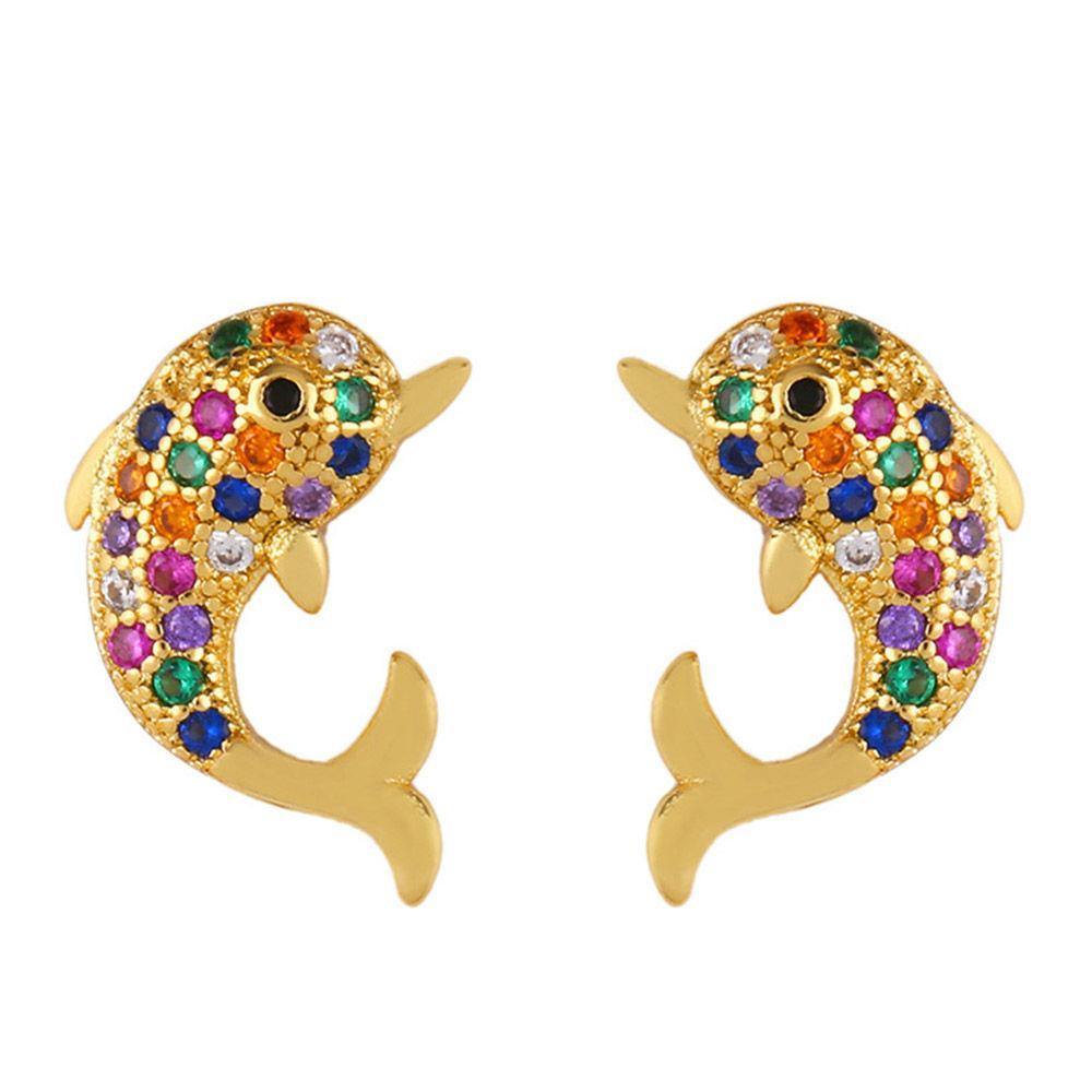 Whale Earrings Colorful Cooper