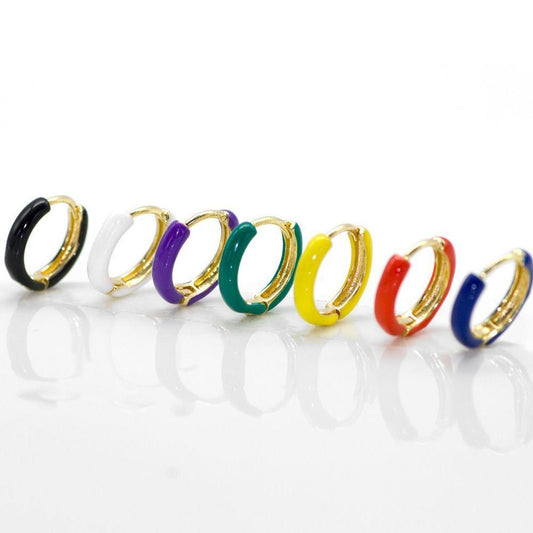 Earrings Black Alloy