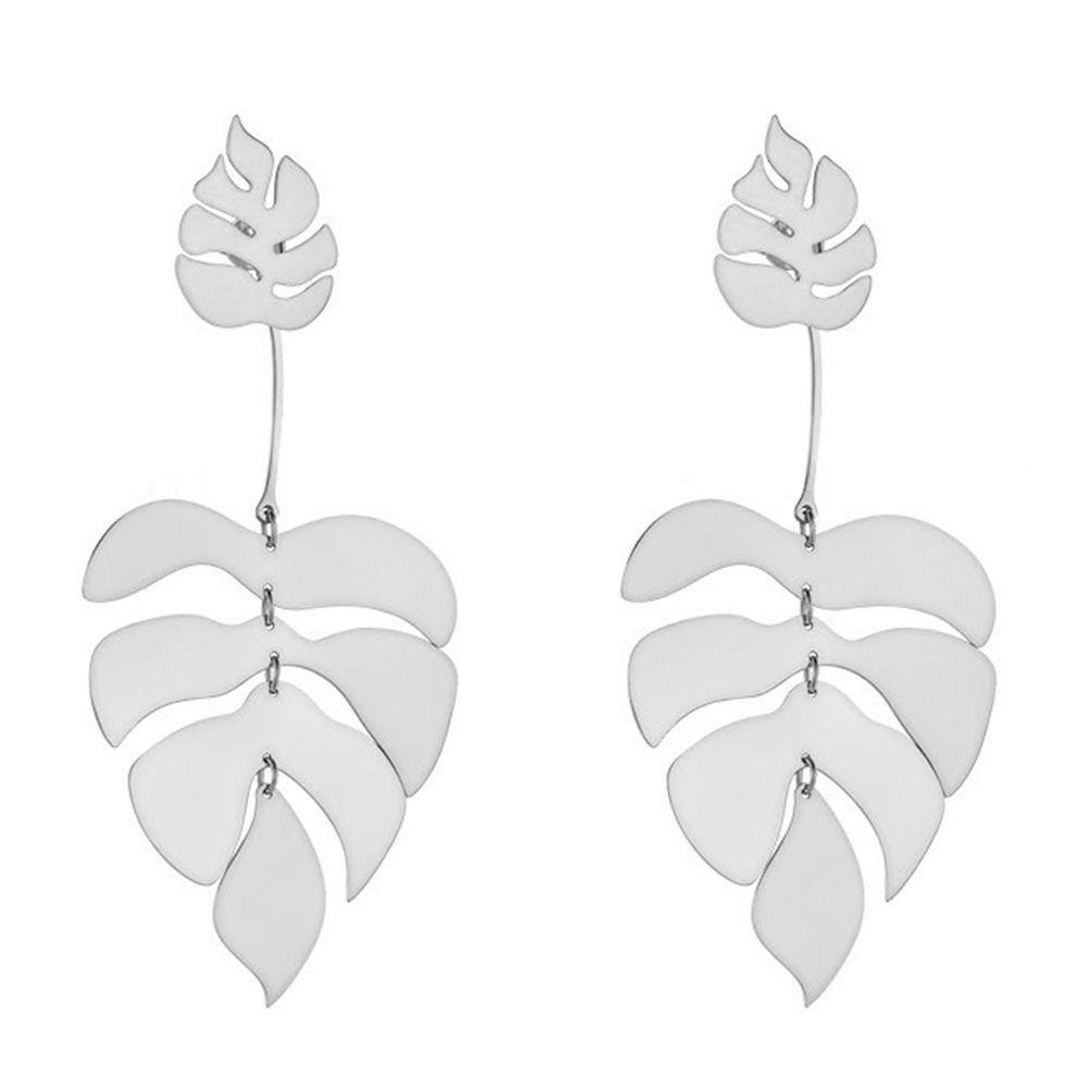 Earrings Big Leaf Alloy