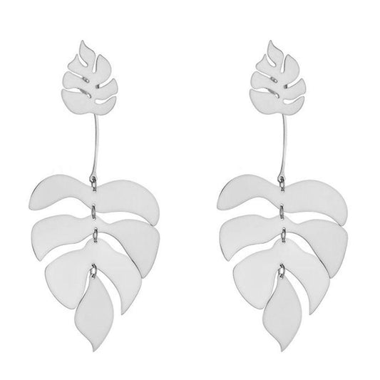 Earrings Big Leaf Alloy