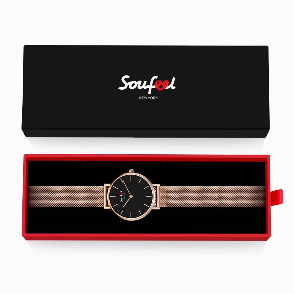 Soufeel Women's Classic Rose Gold Alloy Bracelet Watch 32mm