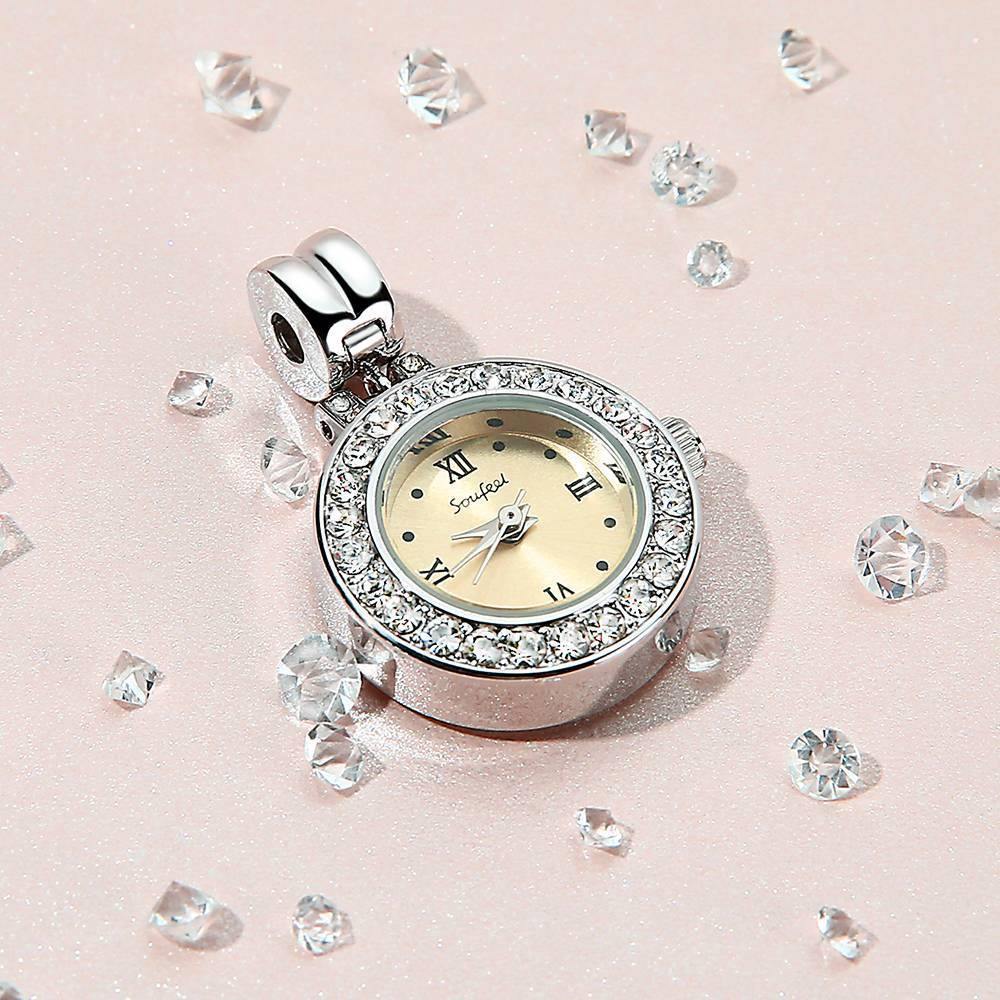 Soufeel Crystal Crystal Dangle Watch Charm Platinum Plated