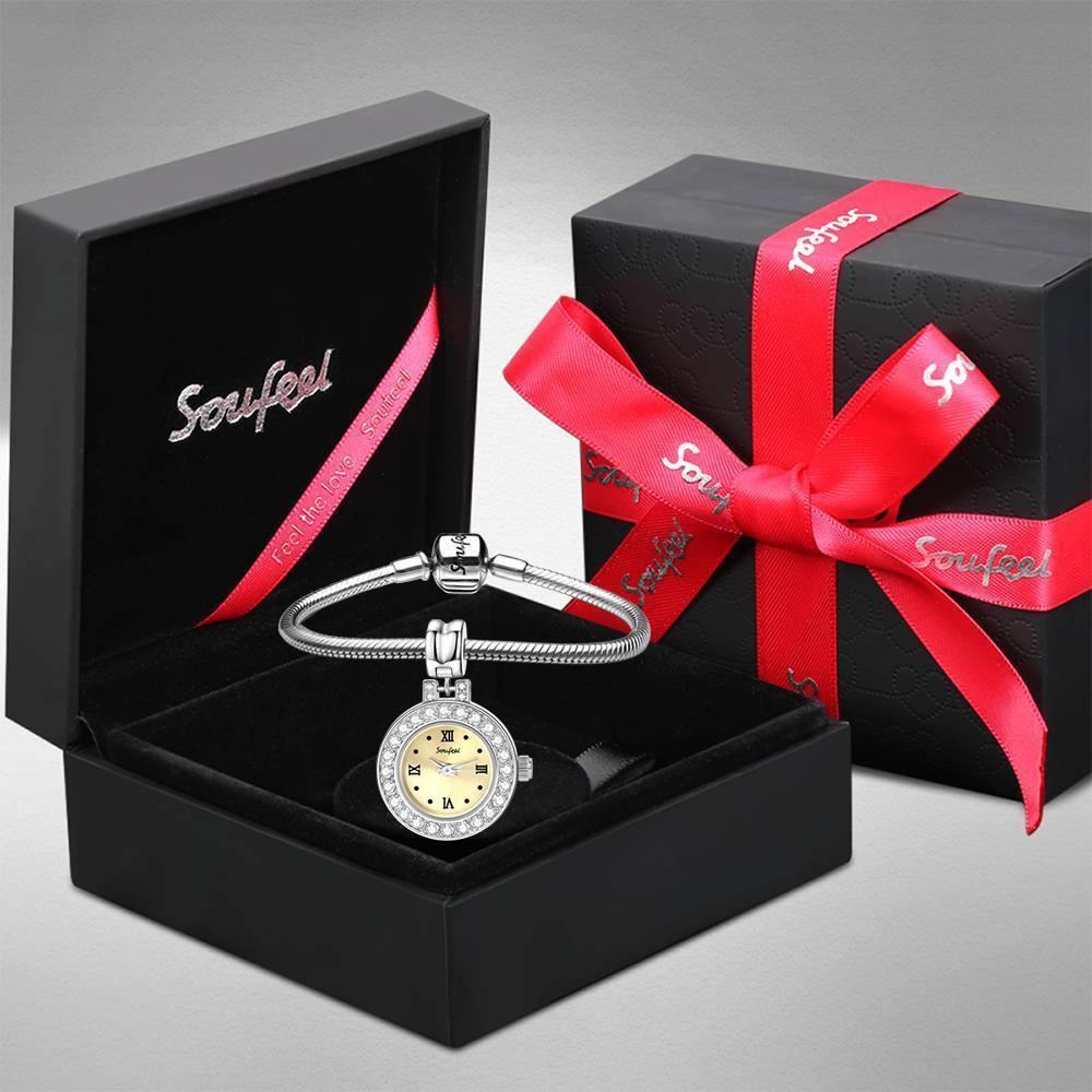 Soufeel Crystal Crystal Dangle Watch Charm Platinum Plated