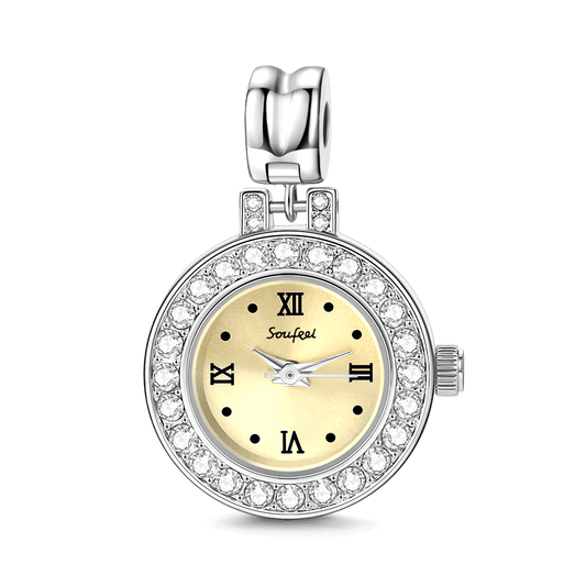 Soufeel Crystal Crystal Dangle Watch Charm Platinum Plated