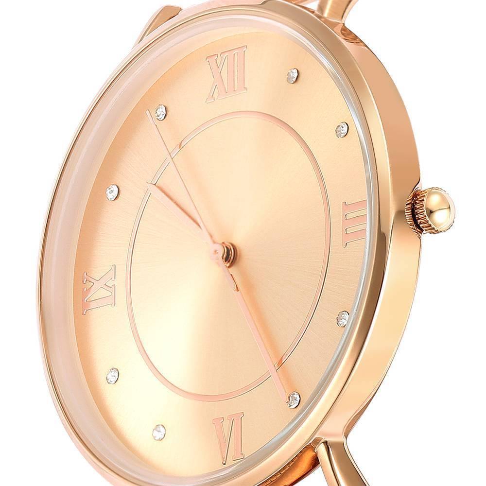 Mesh Bracelet Watch in Stainless Steel Rose Gold - Men's