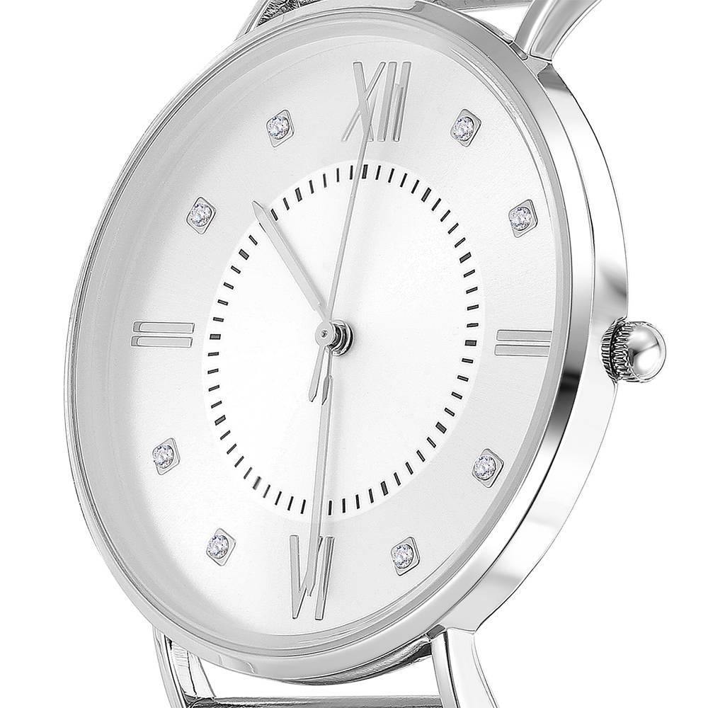 Mesh Bracelet Watch in Stainless Steel Silver - Men's
