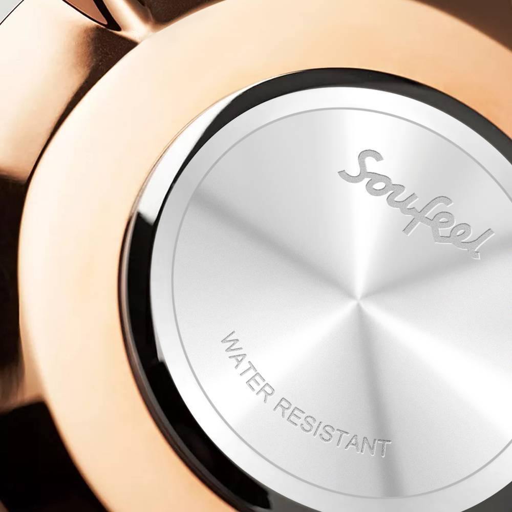 Mesh Bracelet Watch in Stainless Steel Rose Gold Strap and White Dial - Women's