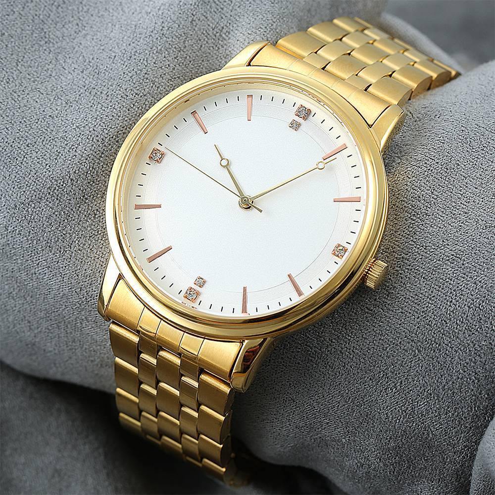 Luxury Elegant Mechanical Watches White Dial - Men's