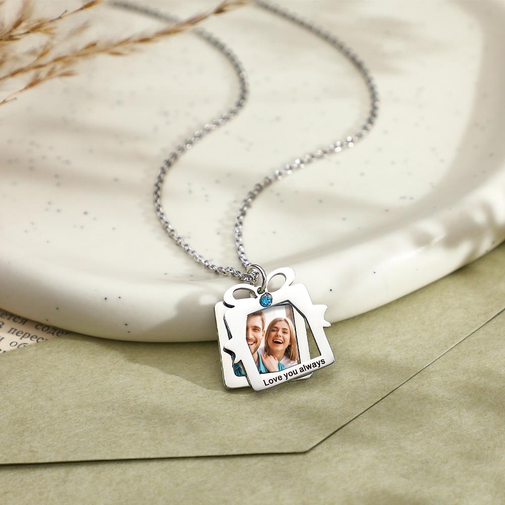 Custom Date Necklace With Picture Inside Cool Jewelry for Christmas Gift
