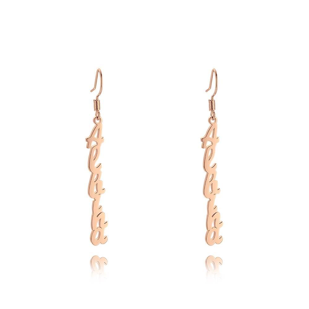Name Earrings, Drop Earrings Silver Classic Style Unique Gift Rose Gold Plated