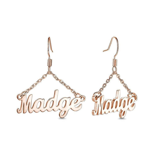 Custom Name Earrings Unique Gift Silver