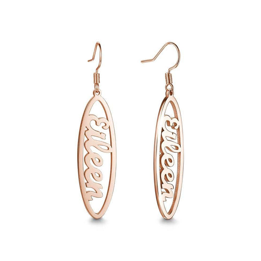 Name Earrings, Drop Earrings Simple Style Silver