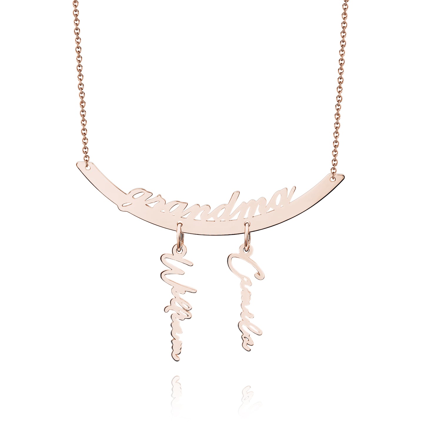 Custom Name Necklace Hanging Family Necklace with 1-7 Names Pendants Gift for Grandma Mother's Day Gifts