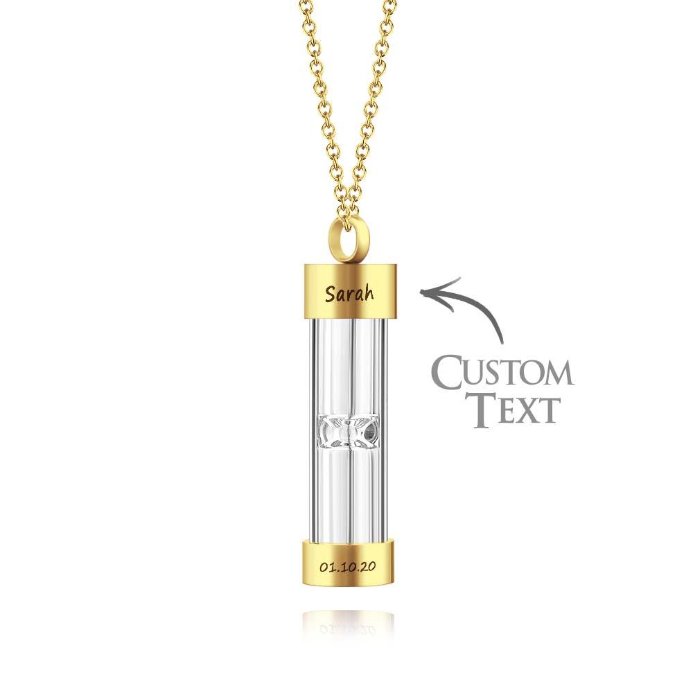 Custom Name Necklace Hourglass Remember Gift