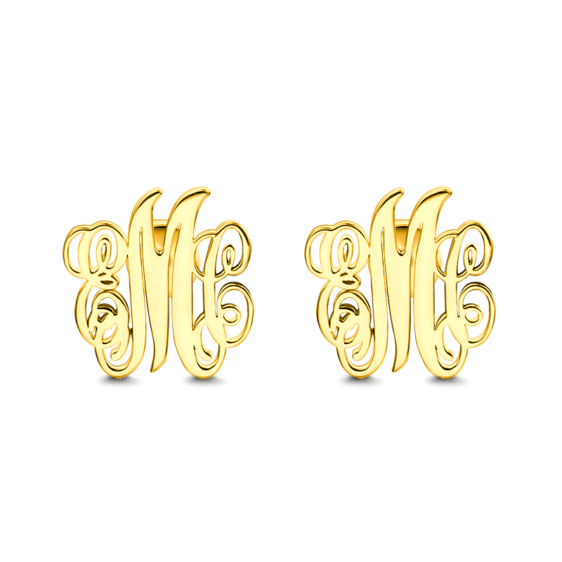 Monogram Earrings Silver