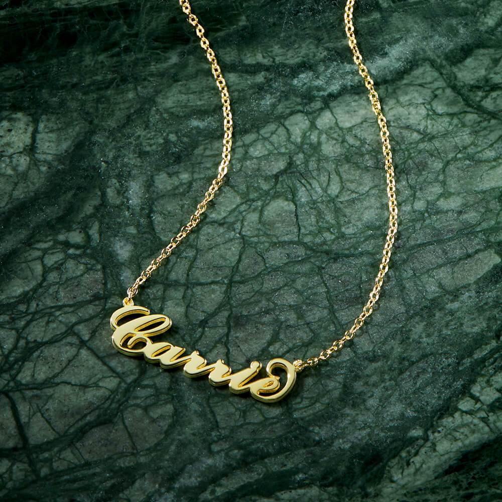 Soufeel Gold "Carrie" Style Name Necklace Gift For Mom