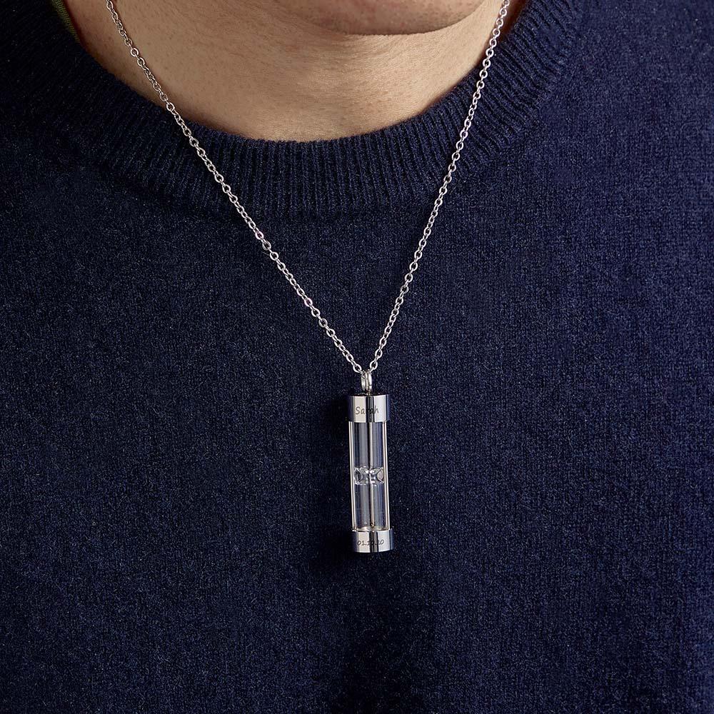 Custom Name Necklace Hourglass Remember Gift
