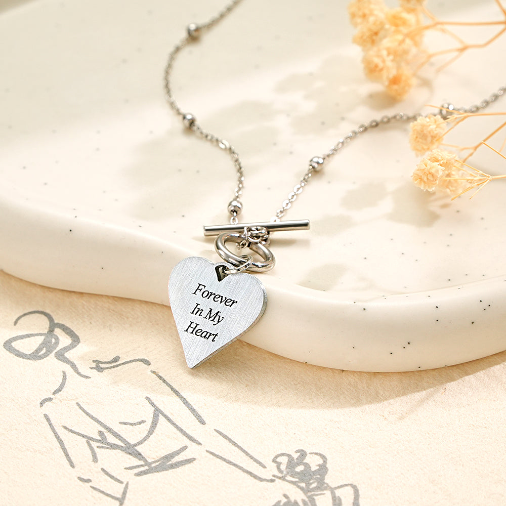 Custom Text Necklace Touch of Love Necklace for Her