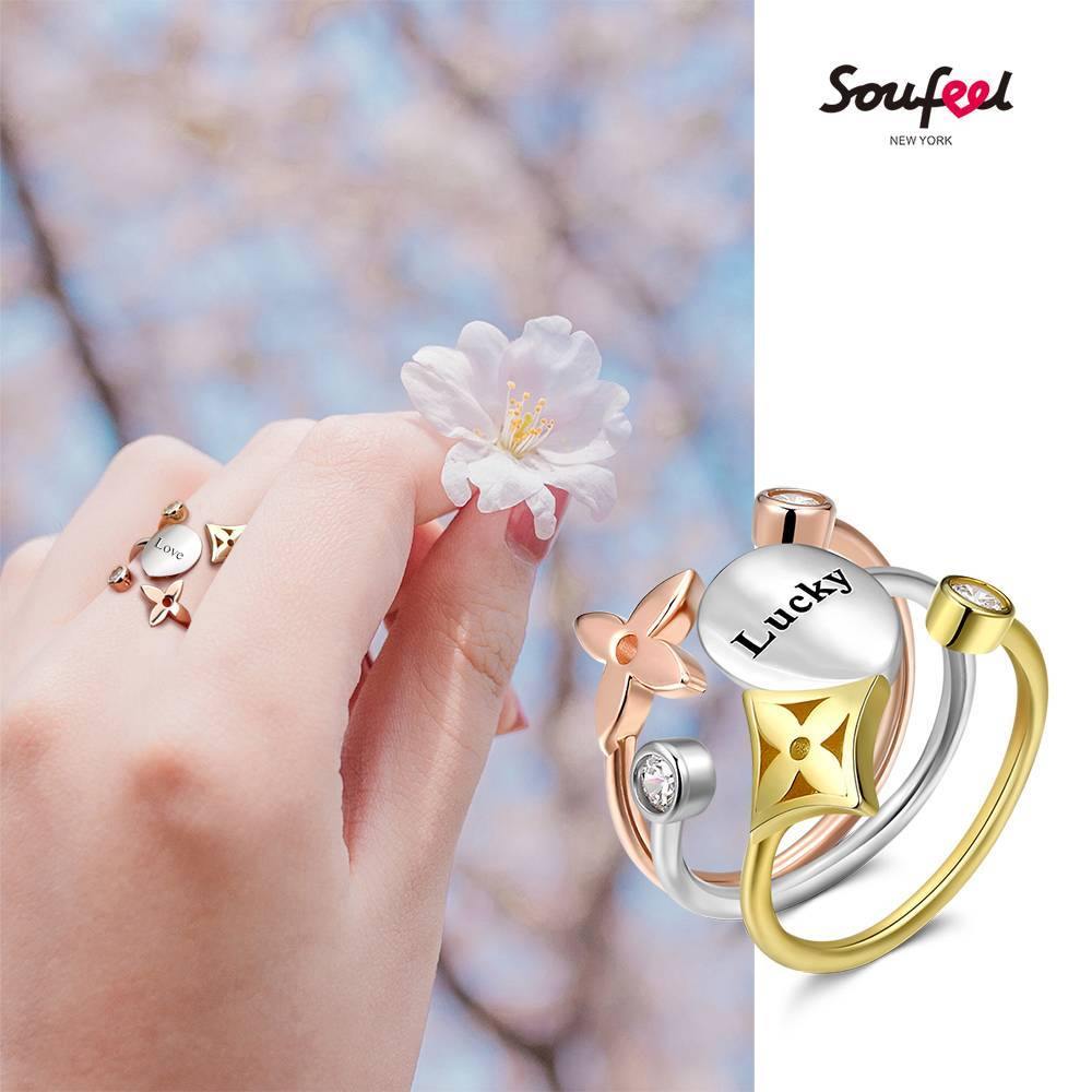 Personalized Promise Ring with Engraving Silver