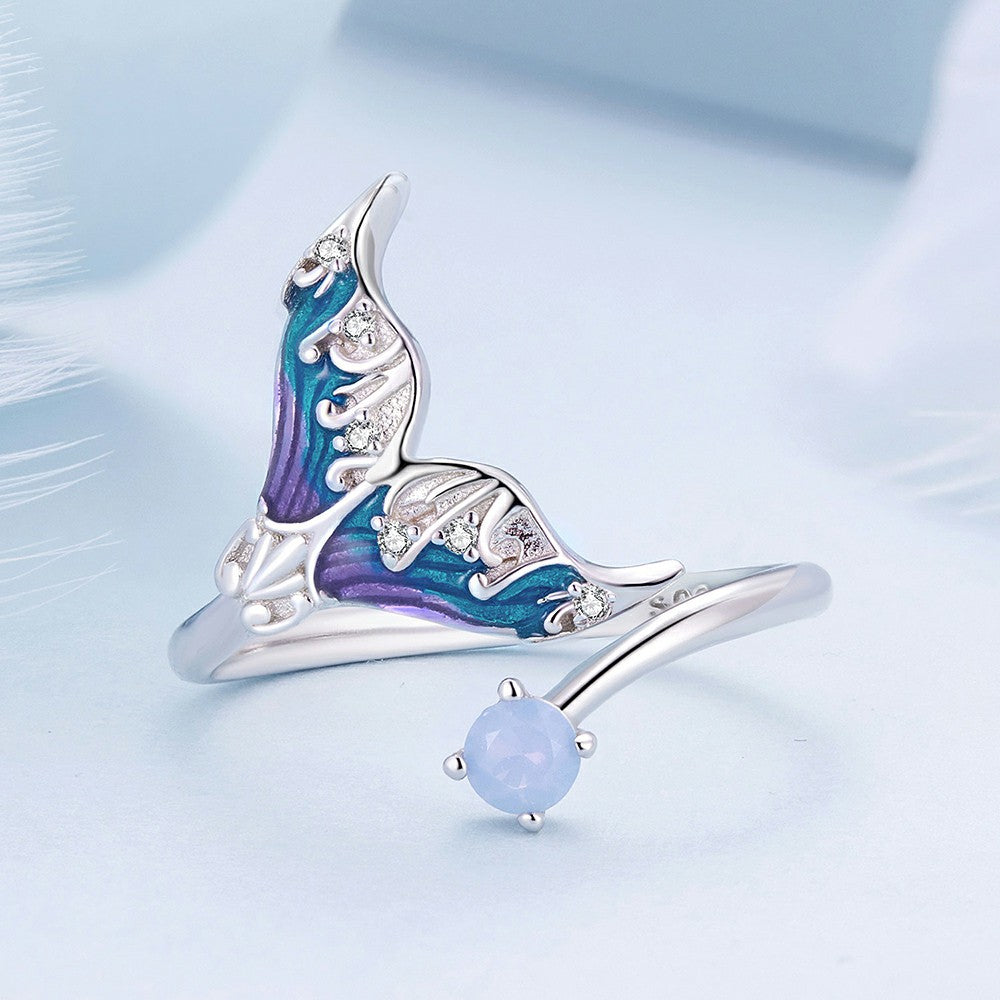 Dream Mermaid Open Ring Silver