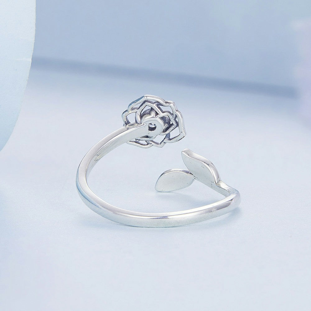 Camellia Open Ring Silver