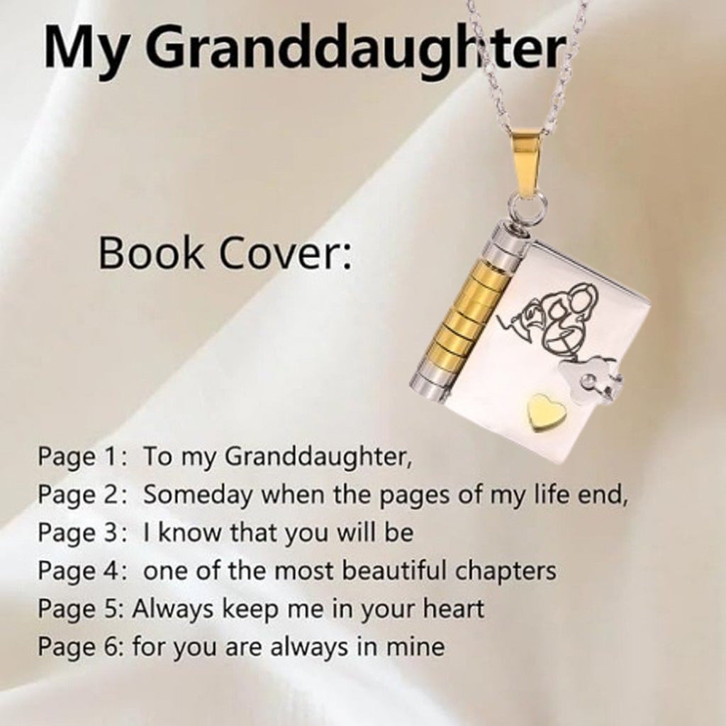 Flip Book Necklace My Little Star Book Necklace for Daughter Necklace A Letter to My Son in a Locket Family Gifts