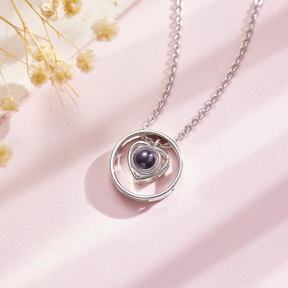 Custom Projection Necklace Swing Heart Simple Gift for Her