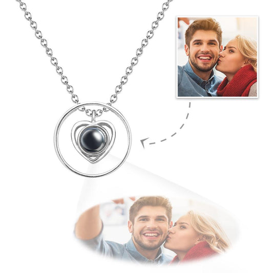 Custom Projection Necklace Swing Heart Simple Gift for Her