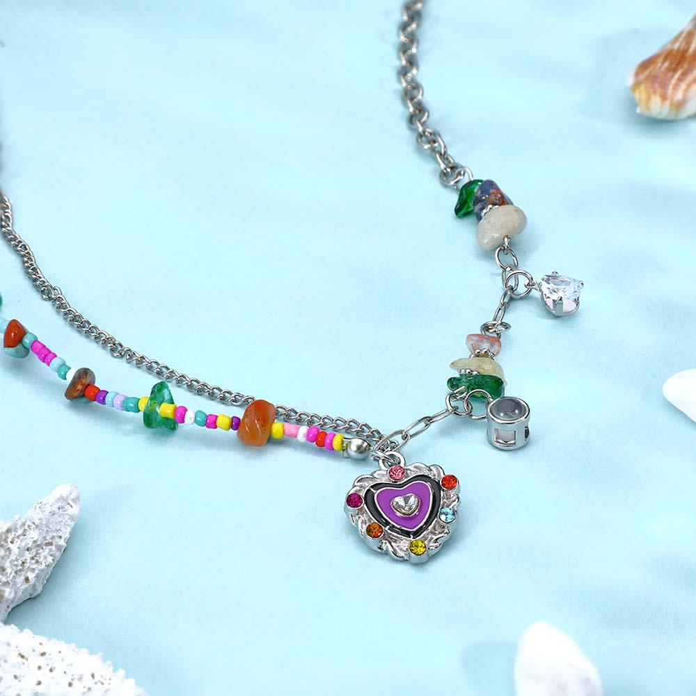 Custom Projection Necklace Funny Colorful Love Gift for Her