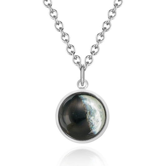 Custom Moon Phase Necklace Birth Moon Jewelry Necklace