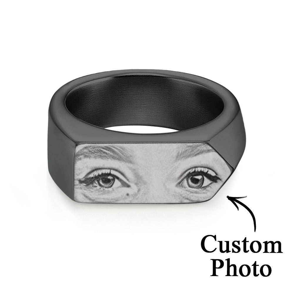 Eyes Engraved Ring Custom Engraved Ring Gift Unique Gift