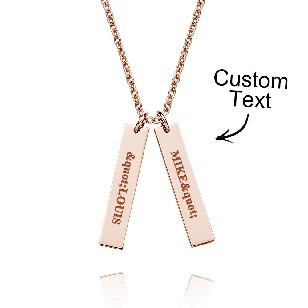 Custom Engraved Necklace Tiny Personalized Bar Tag Creative Gifts